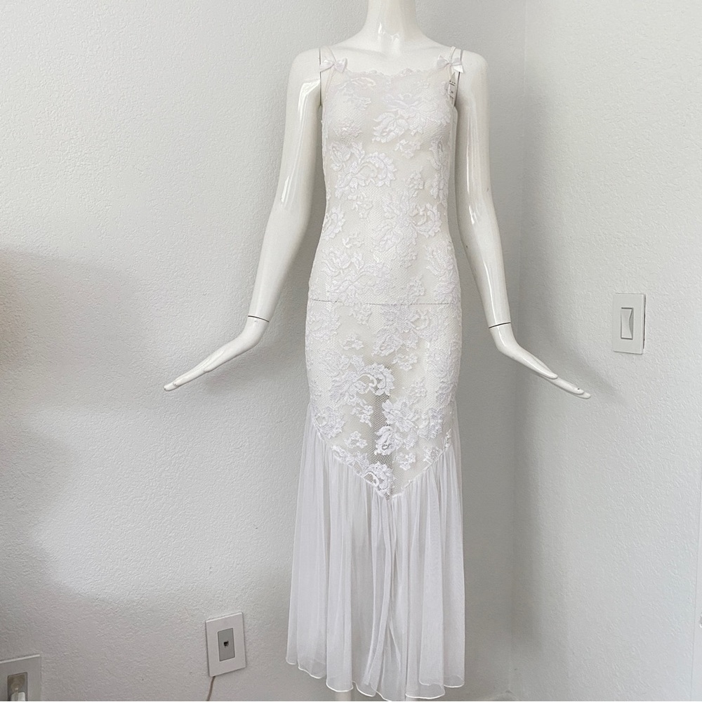 Shirley of Hollywood white lace lingerie gown